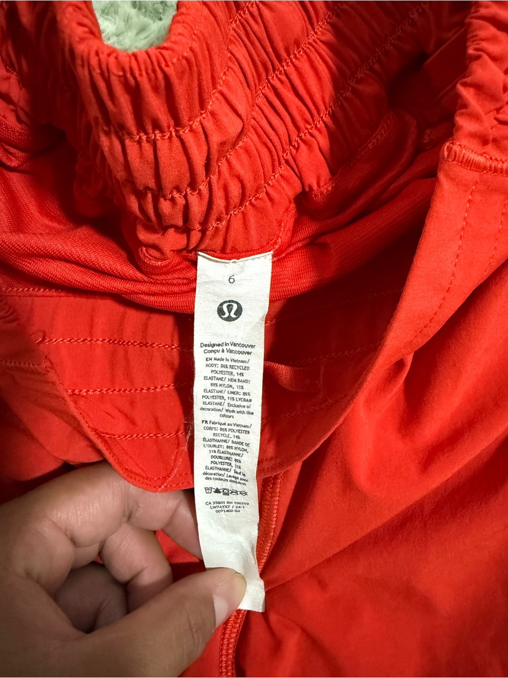 lululemon athletica Bright Red Women's Athletic Shorts - Picture 3 of 3